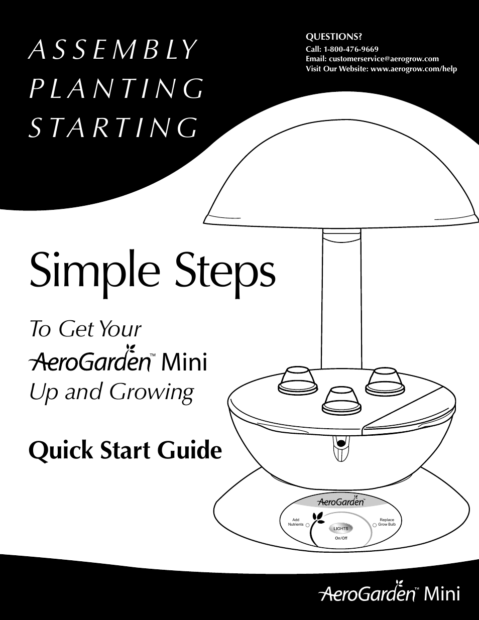 AeroGarden Mini 300291 User Manual | 12 pages