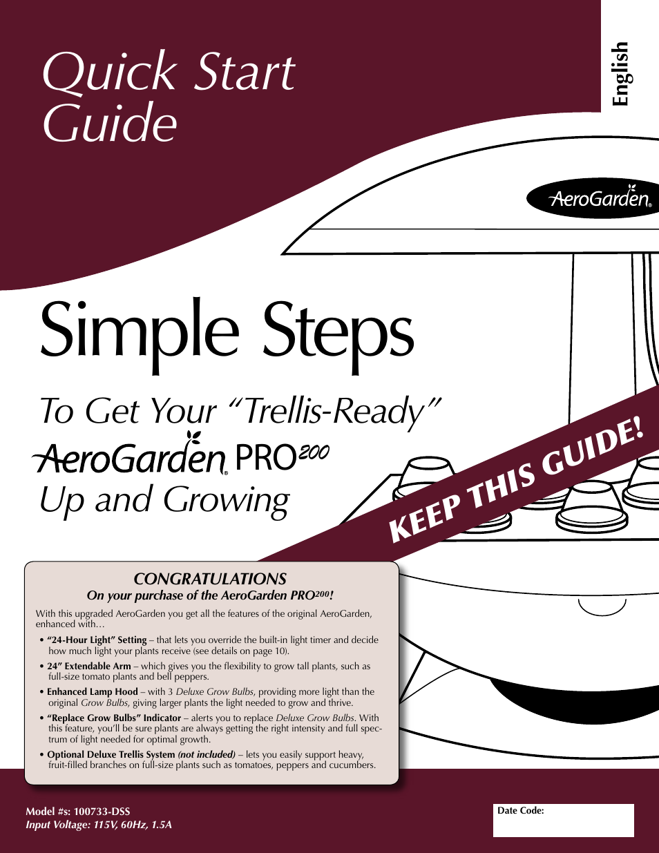 AeroGarden 100733-DSS User Manual | 16 pages