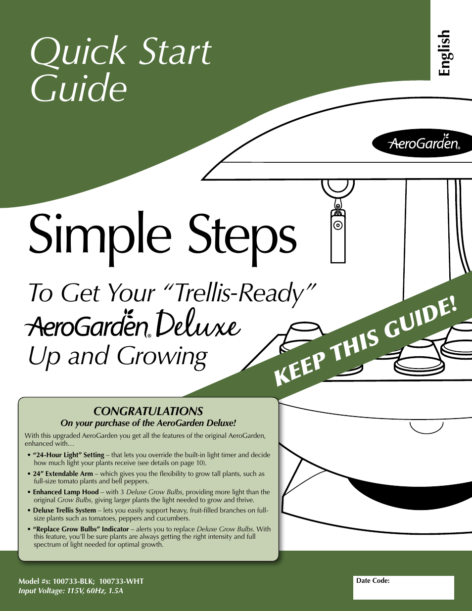 AeroGarden Deluxe 100733-WHT User Manual | 16 pages