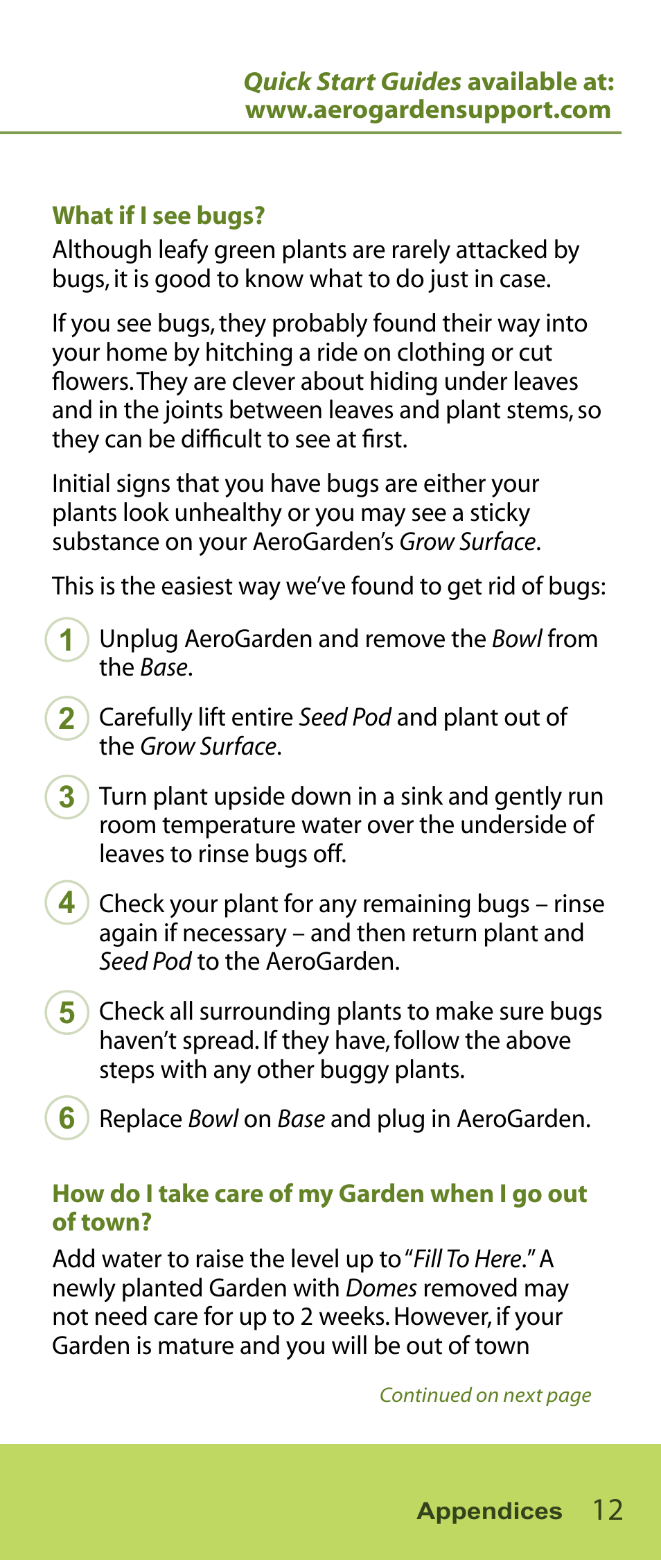 AeroGarden Salad Series User Manual | Page 13 / 16