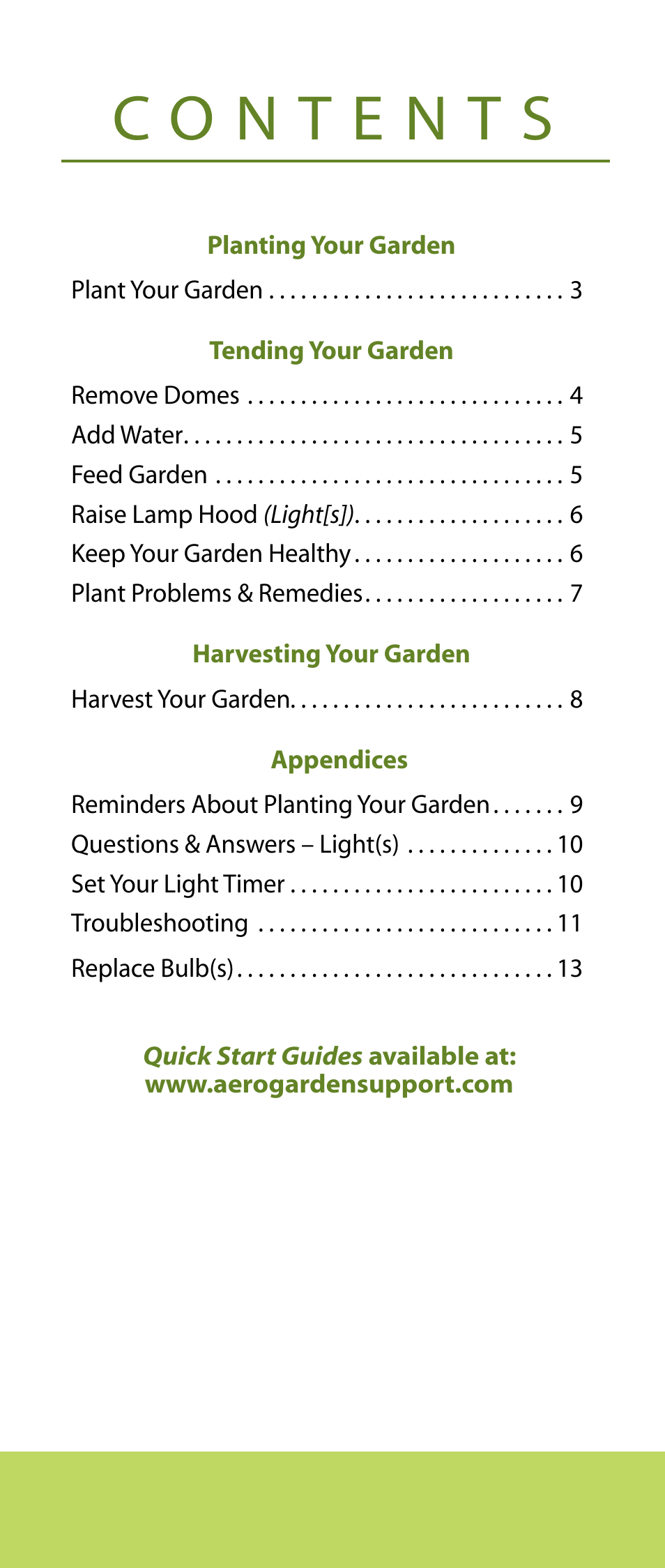 AeroGarden Salad Series User Manual | Page 3 / 16