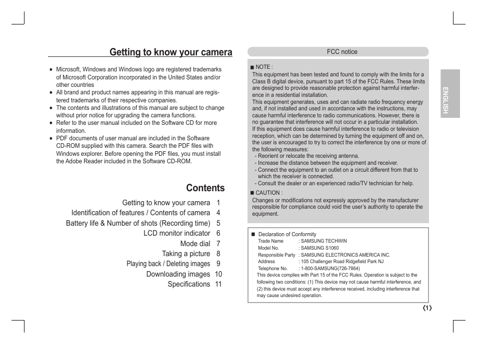 Samsung S1060 User Manual | Page 2 / 98