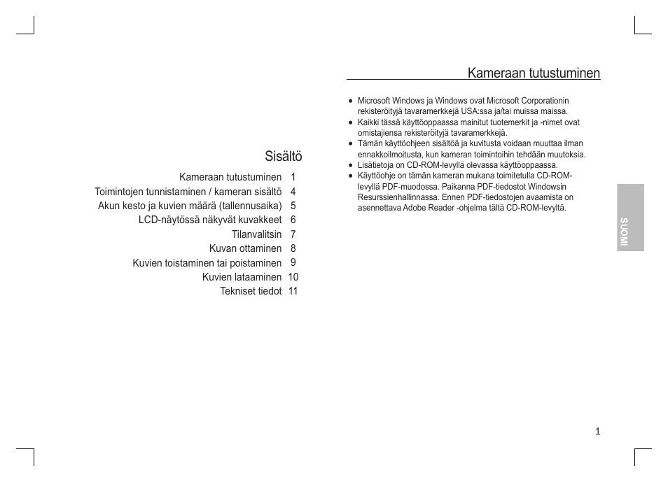 Sisältö kameraan tutustuminen | Samsung S1060 User Manual | Page 34 / 98