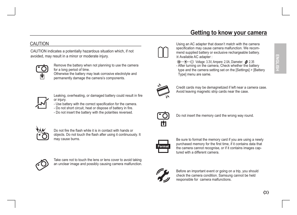 Getting to know your camera | Samsung S1060 User Manual | Page 4 / 98
