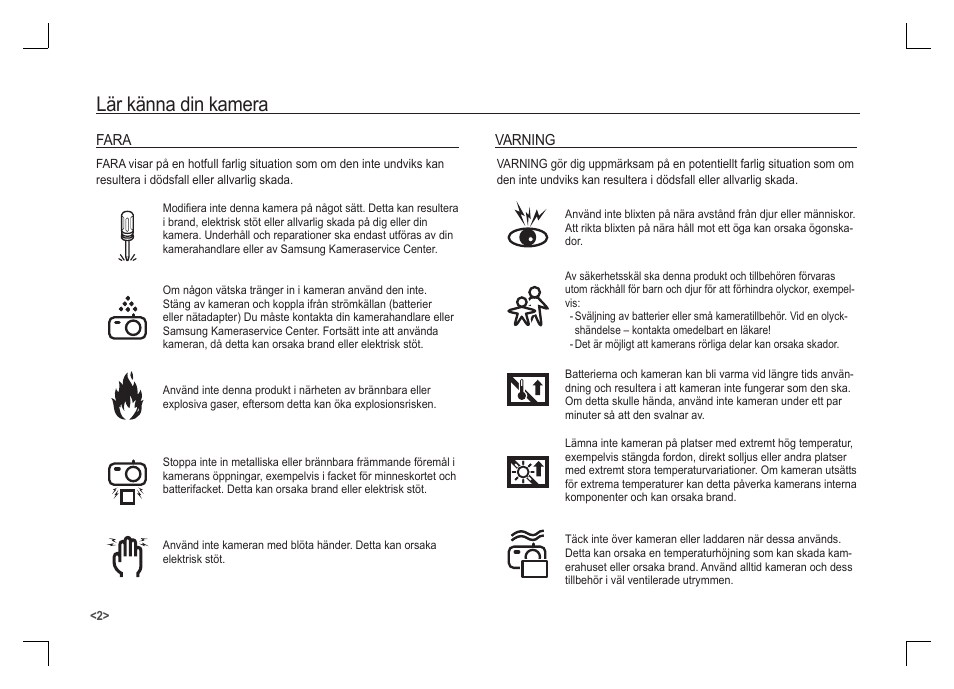 Lär känna din kamera | Samsung S1060 User Manual | Page 51 / 98