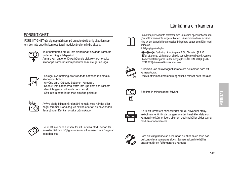 Lär känna din kamera | Samsung S1060 User Manual | Page 52 / 98