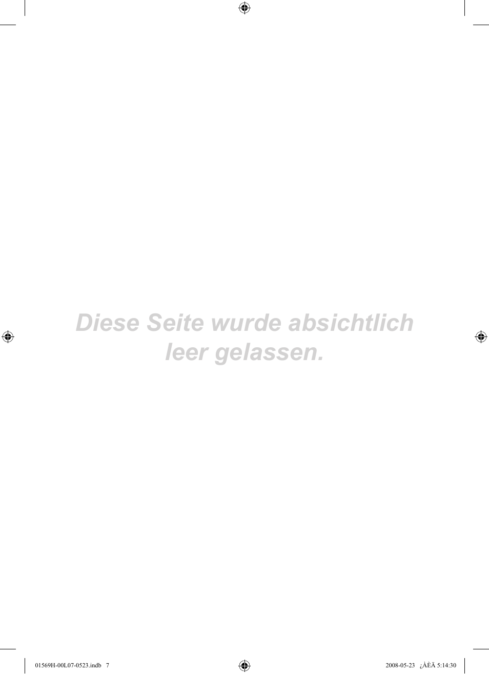 Diese seite wurde absichtlich leer gelassen | Samsung LE22S81BH User Manual | Page 25 / 58