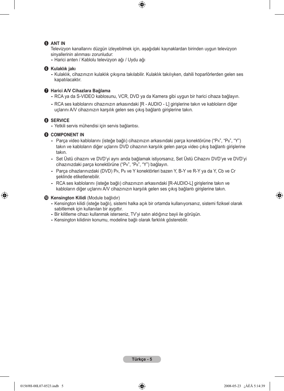 Samsung LE22S81BH User Manual | Page 55 / 58