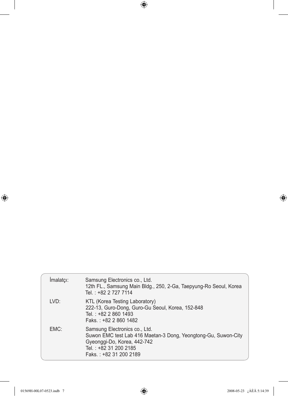 Samsung LE22S81BH User Manual | Page 57 / 58