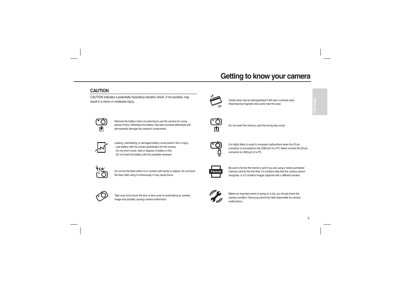 Getting to know your camera | Samsung L210 User Manual | Page 4 / 98