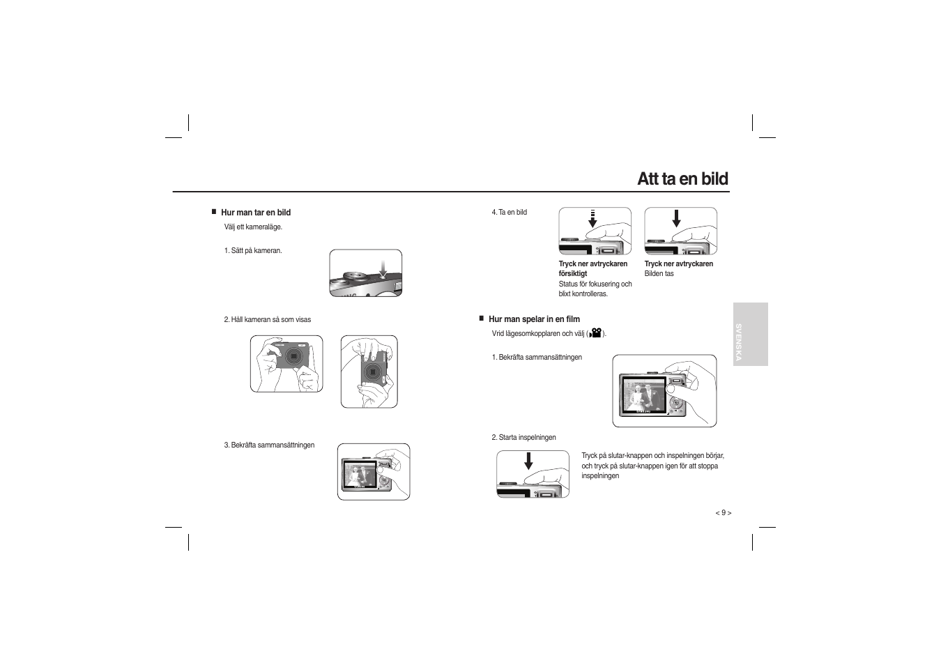 Att ta en bild | Samsung L210 User Manual | Page 58 / 98