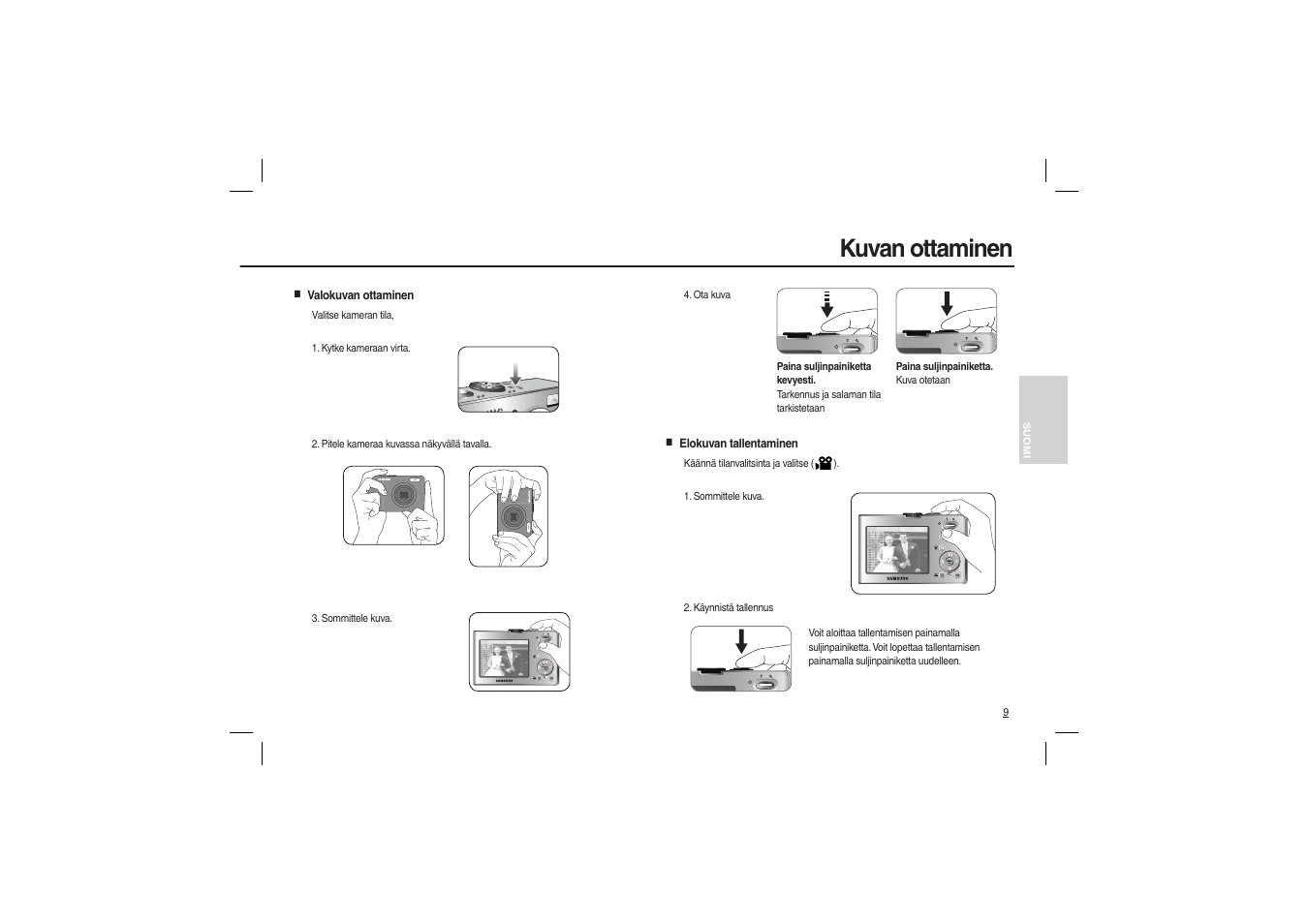 Kuvan ottaminen | Samsung M110 User Manual | Page 42 / 98