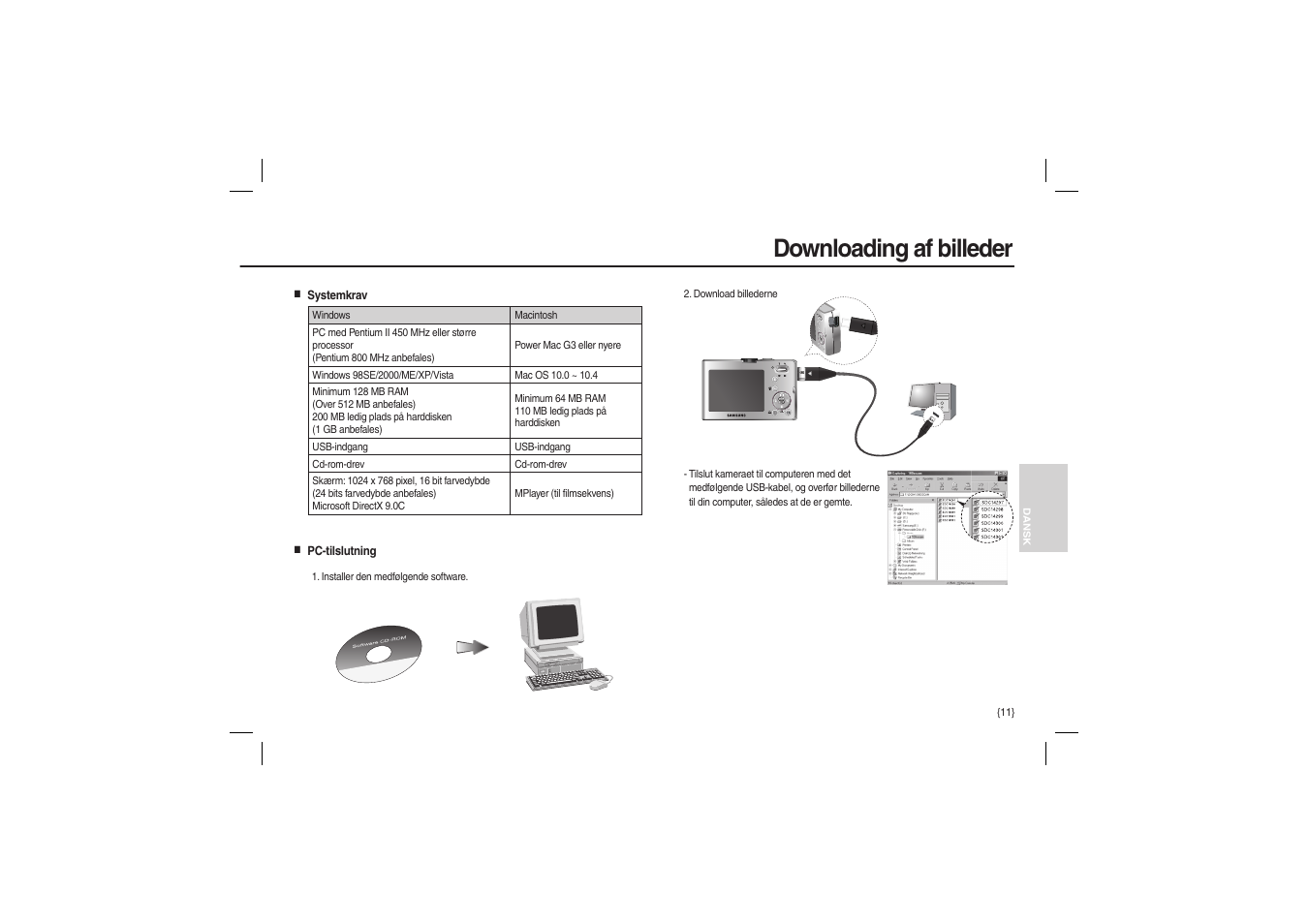 Downloading af billeder | Samsung M110 User Manual | Page 76 / 98