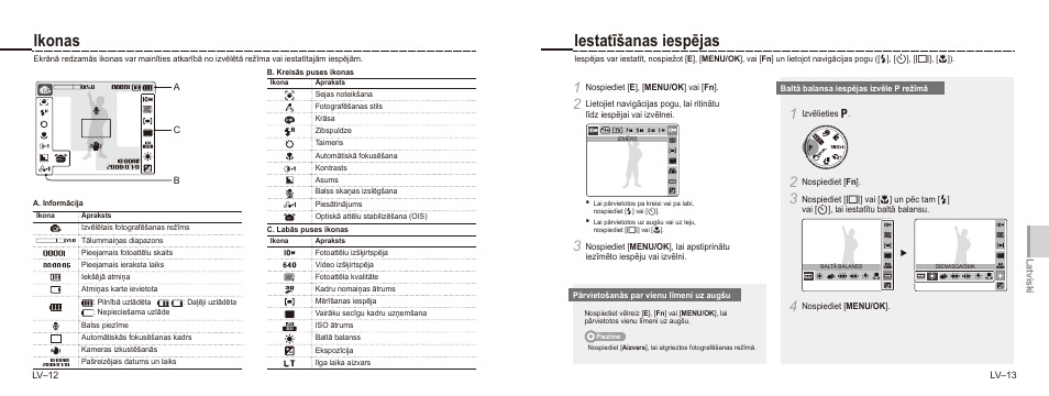 Ikonas iestatīšanas iespējas | Samsung NV9 User Manual | Page 61 / 82