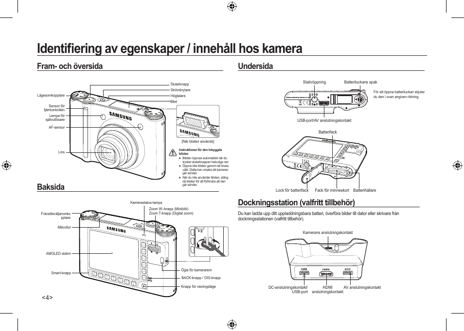 Identiﬁering av egenskaper / innehåll hos kamera | Samsung NV24 HD User Manual | Page 66 / 124