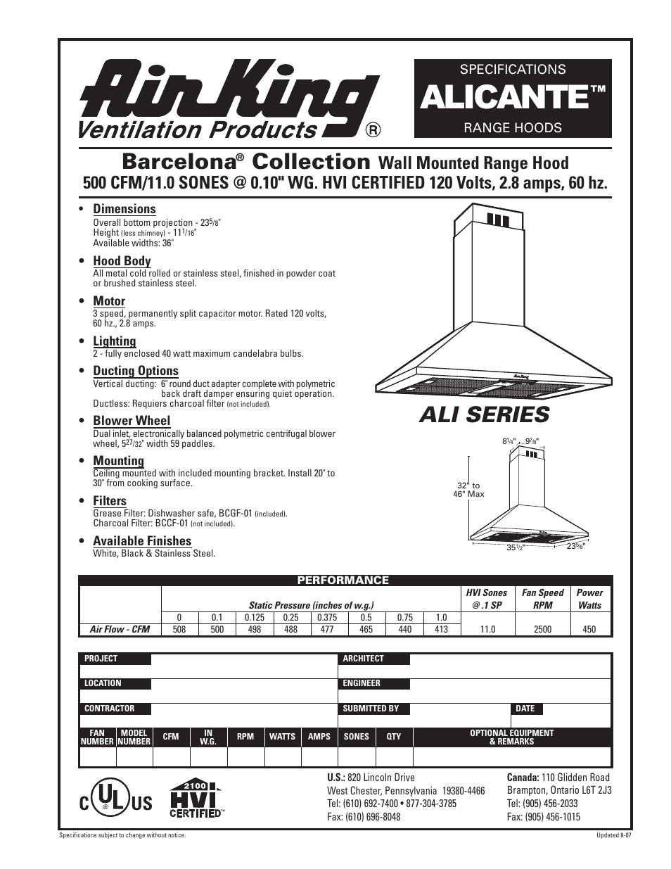 Air King Alicante User Manual | 1 page