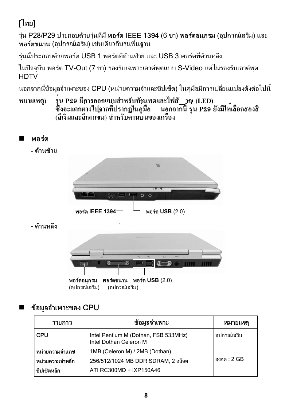 Samsung NP-P29 User Manual | Page 8 / 12