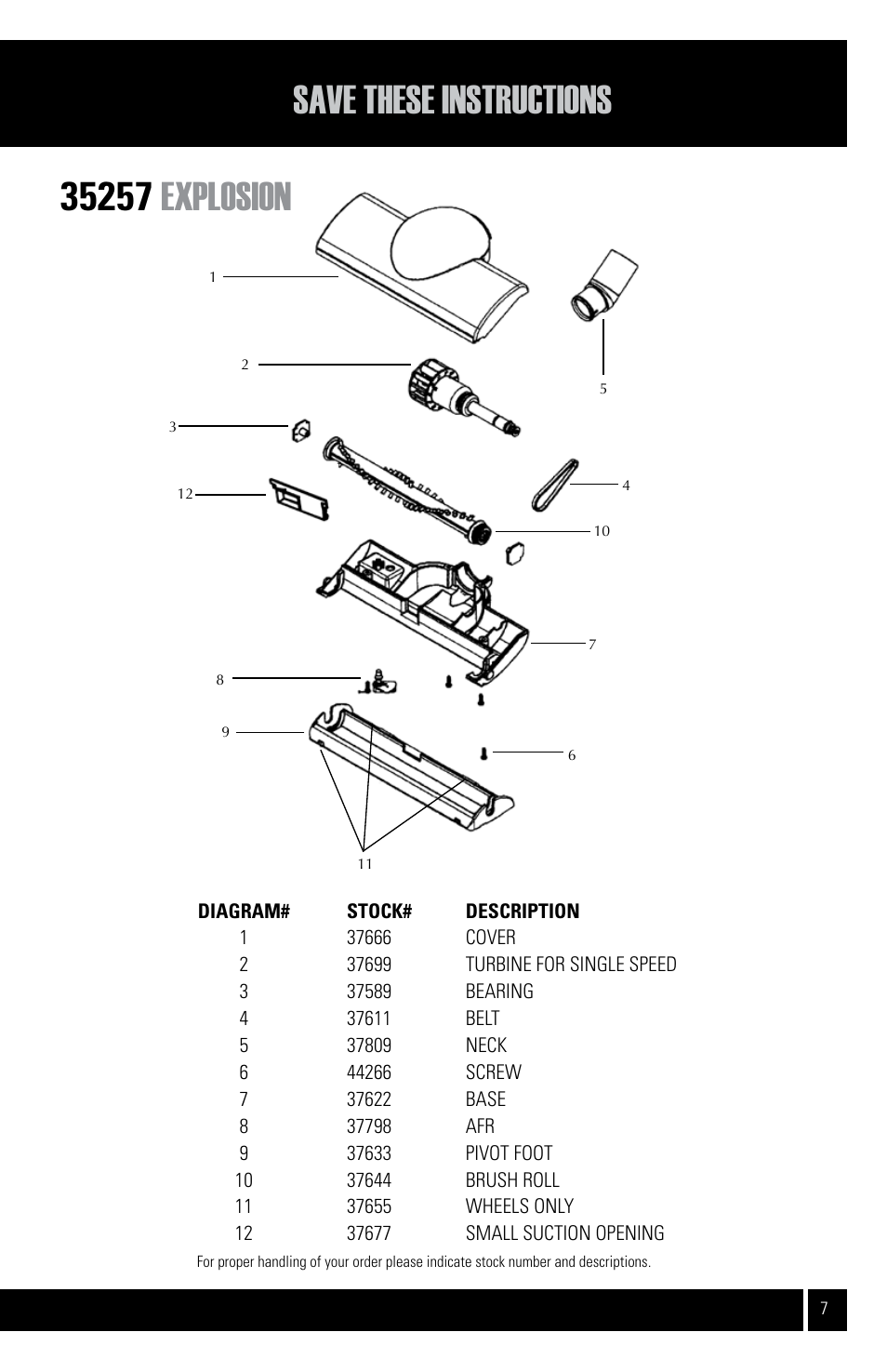 Save these instructions | Air King CVS-11T User Manual | Page 7 / 12