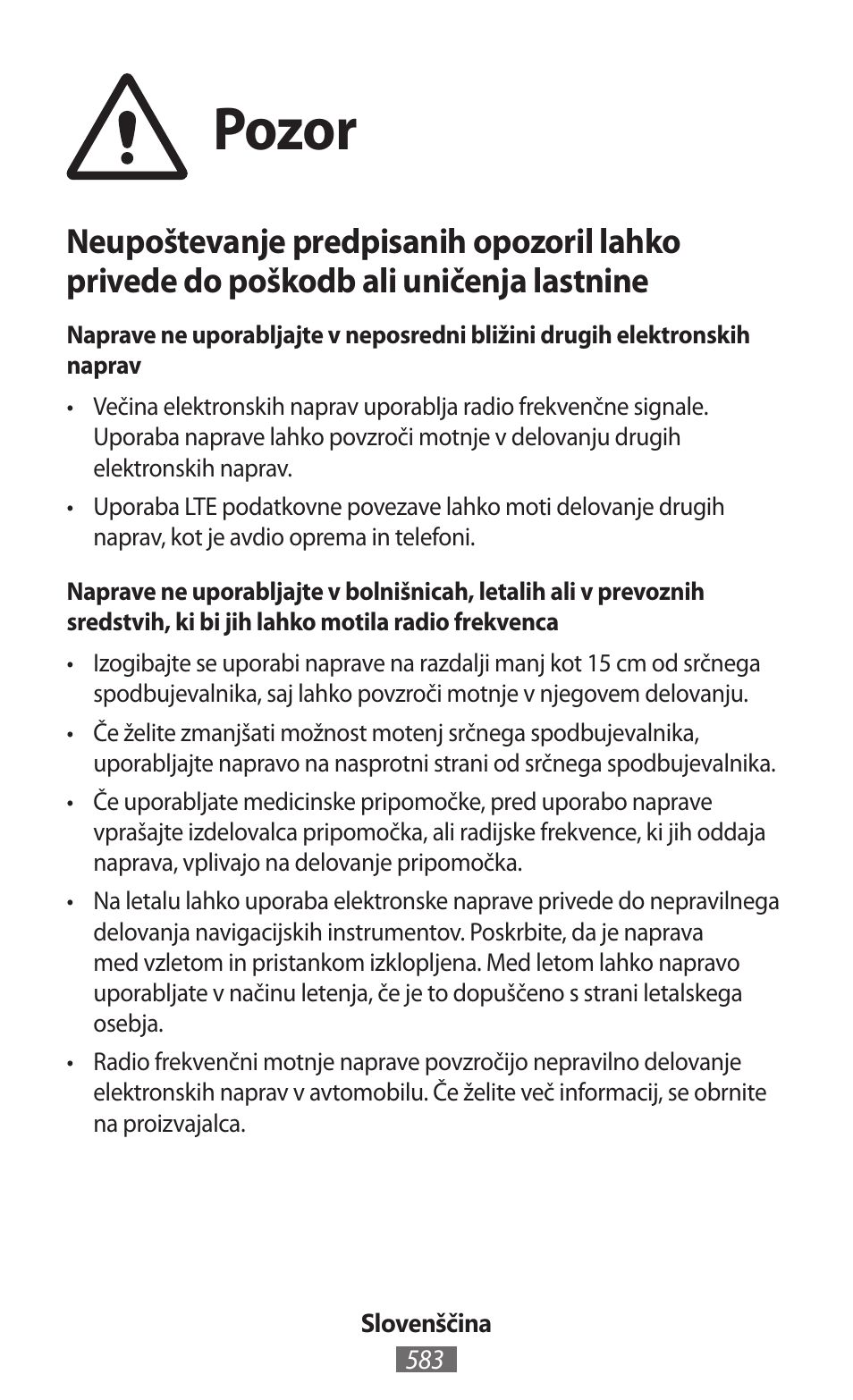 Pozor | Samsung GT-I9300I User Manual | Page 584 / 748
