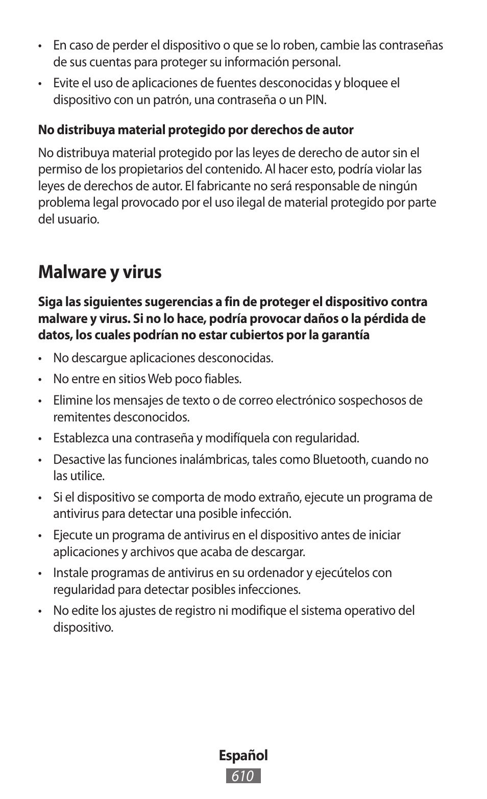 Malware y virus | Samsung GT-I9300I User Manual | Page 611 / 748