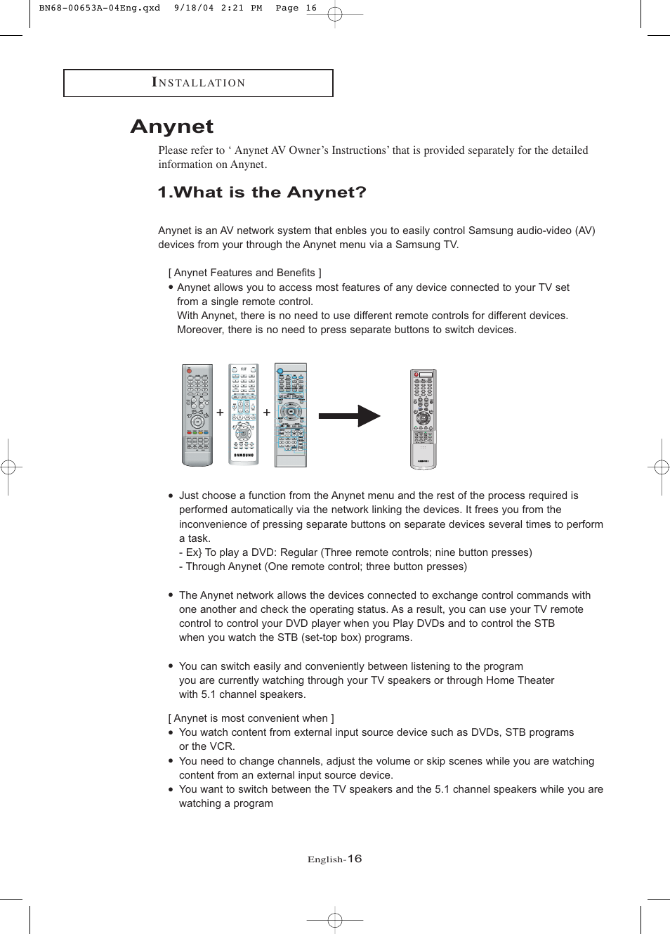 Anynet, What is the anynet | Samsung LTP326WX-XAA User Manual | Page 21 / 91