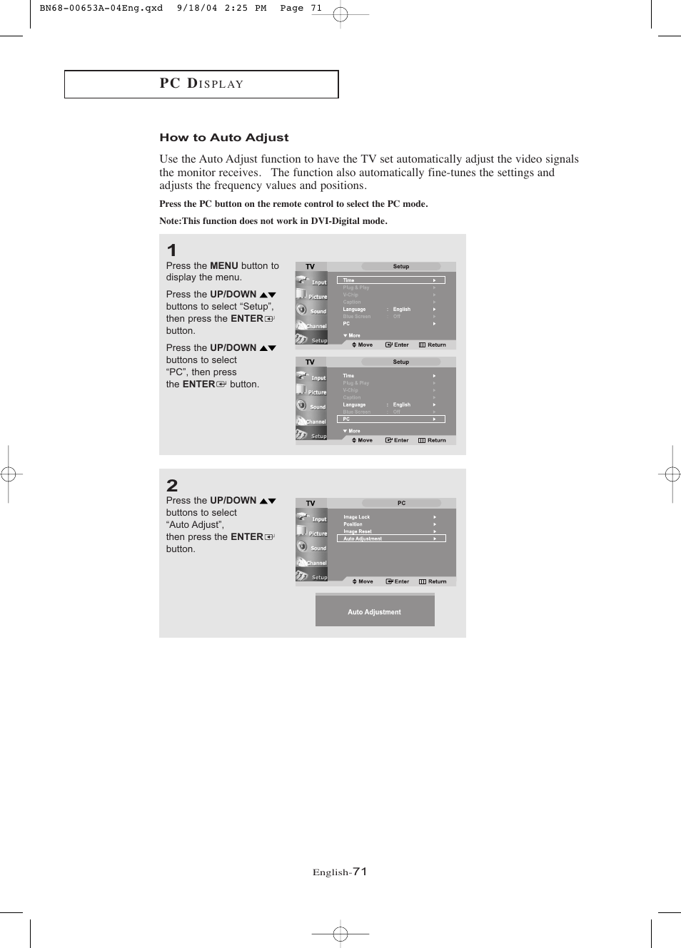 How to auto adjust, P c d | Samsung LTP326WX-XAA User Manual | Page 76 / 91