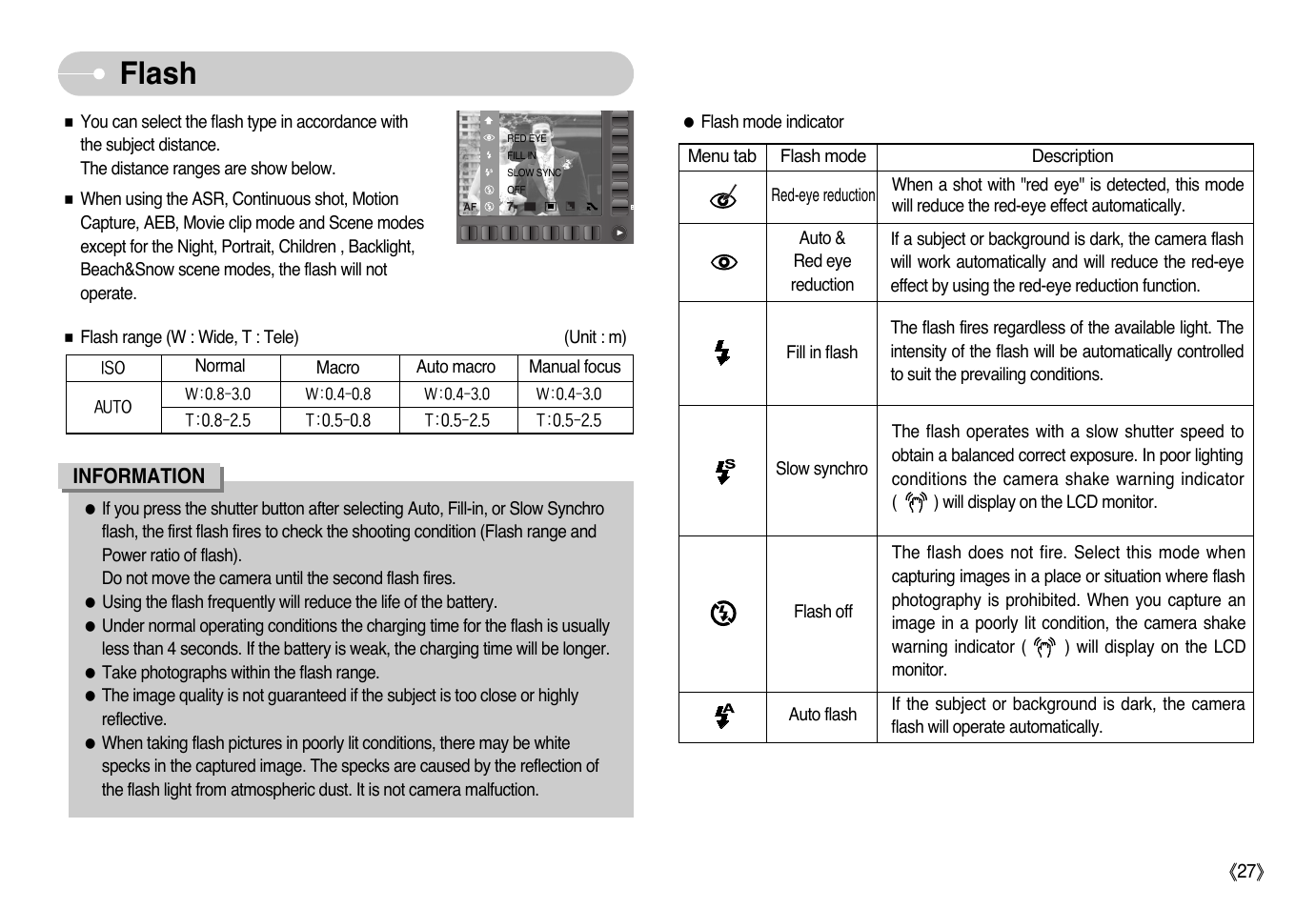 Flash | Samsung EC-L73ZZSBA-US User Manual | Page 28 / 78