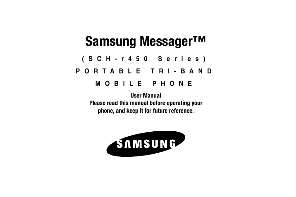 Samsung SECR450ZRAMTR User Manual | 150 pages