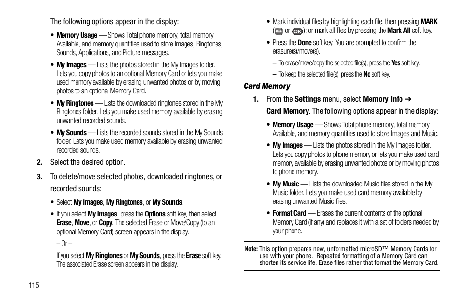 Card memory | Samsung SECR450ZRAMTR User Manual | Page 118 / 150