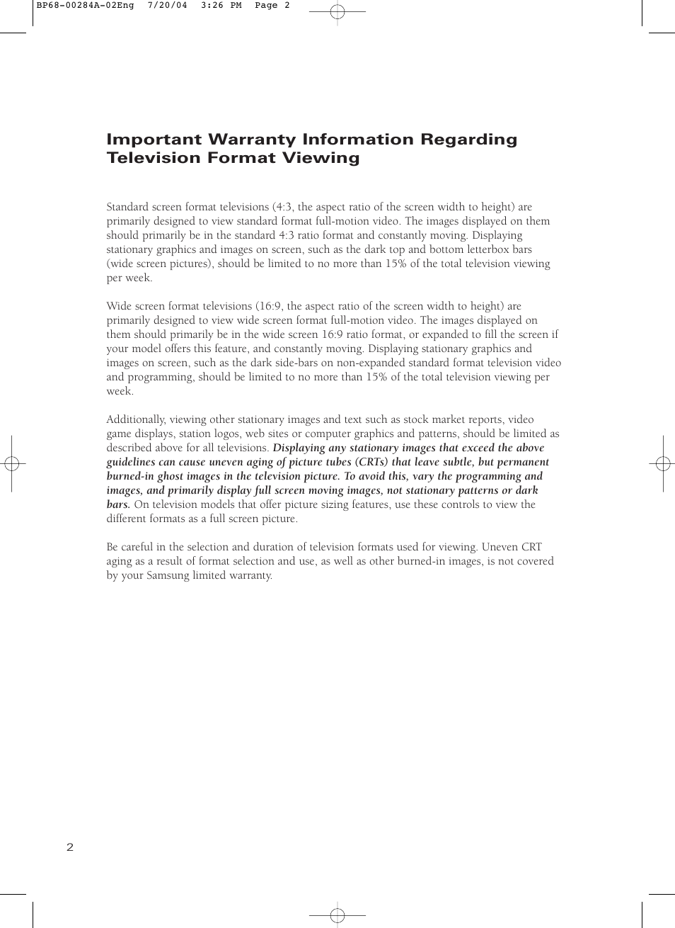 Samsung HCP5241W3S-XAA User Manual | Page 3 / 65