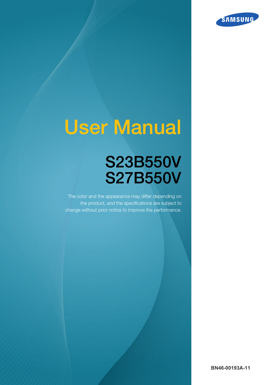 Samsung LS27B550VSY-ZA User Manual | 102 pages