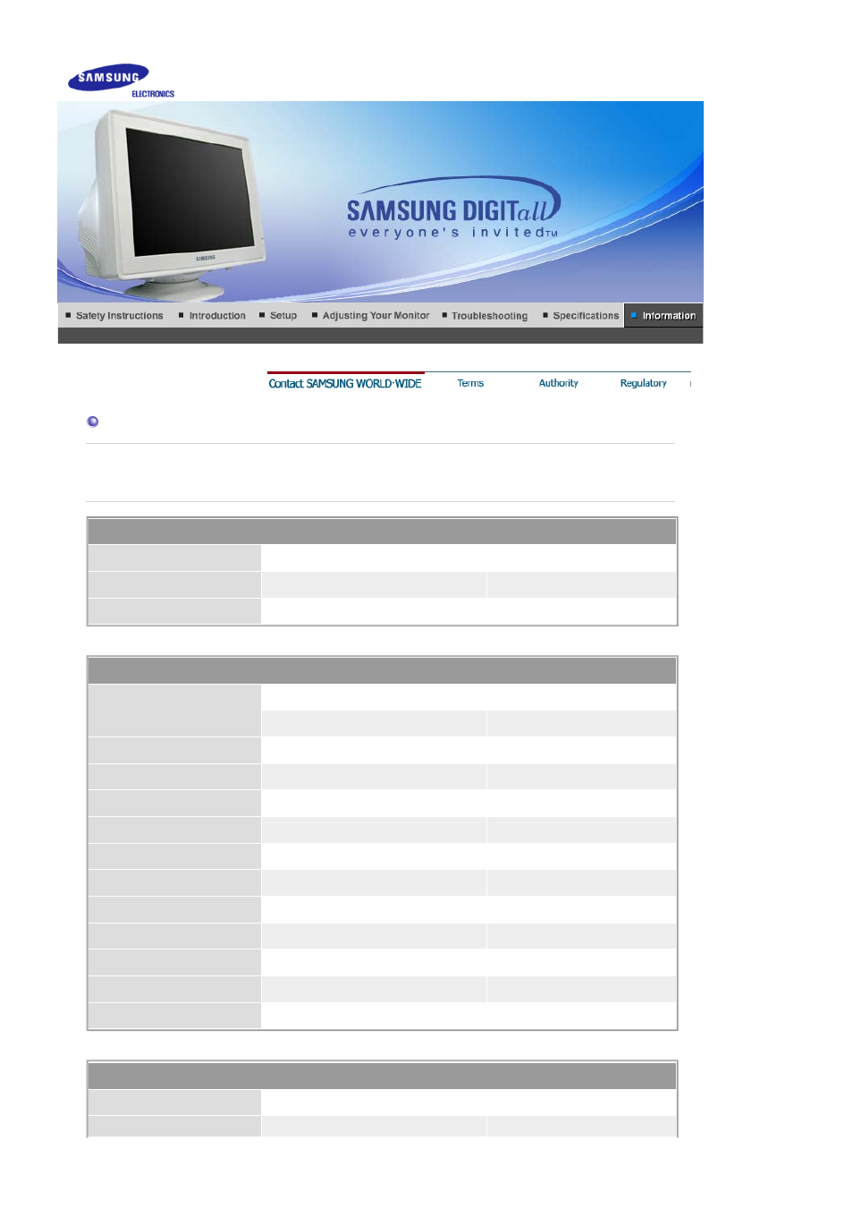 Information, Contact samsung world - wide | Samsung LB17KUBLK User Manual | Page 100 / 103