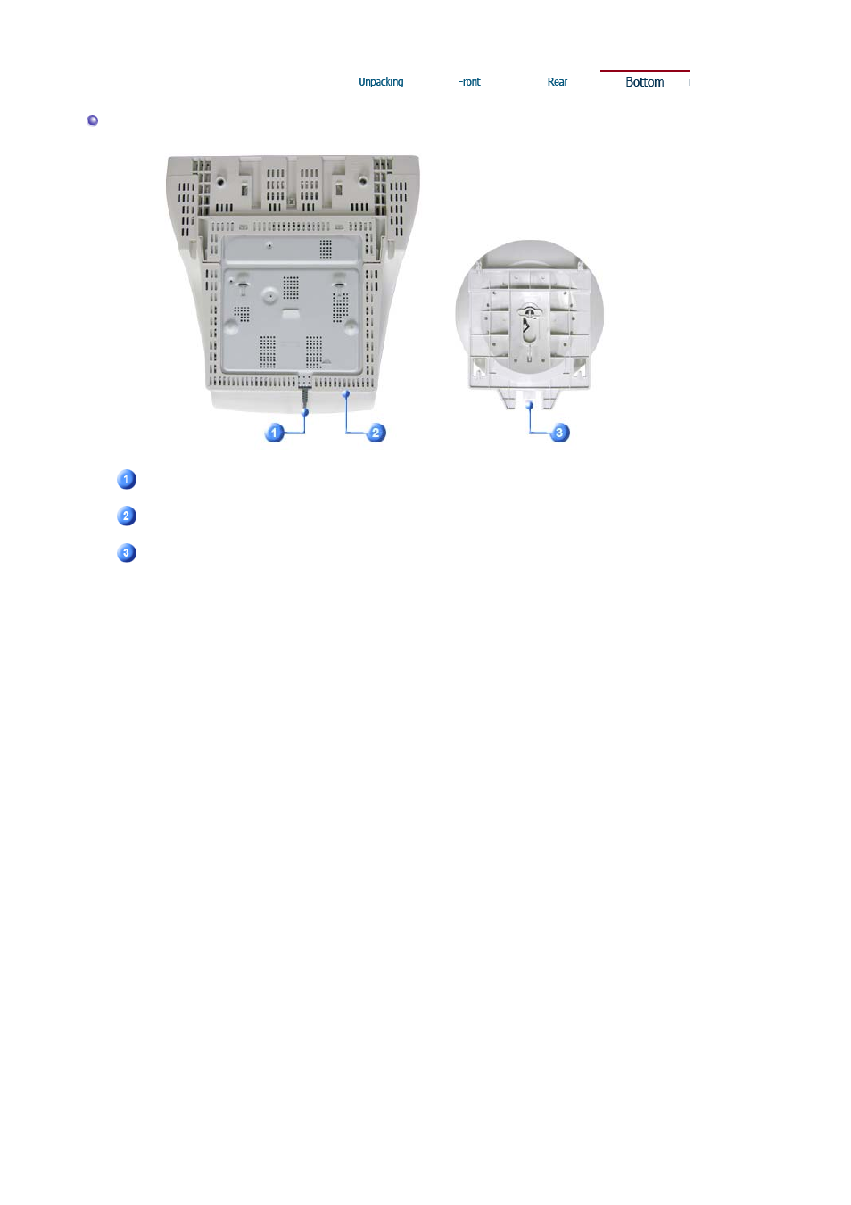 Bottom | Samsung LB17KUBLK User Manual | Page 13 / 103