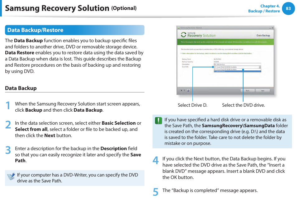 Samsung recovery solution | Samsung NP940X5J-K01US User Manual | Page 84 / 115