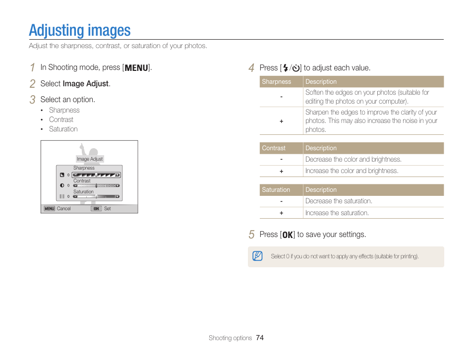 Adjusting images | Samsung EC-ST200FBPBCA User Manual | Page 75 / 163