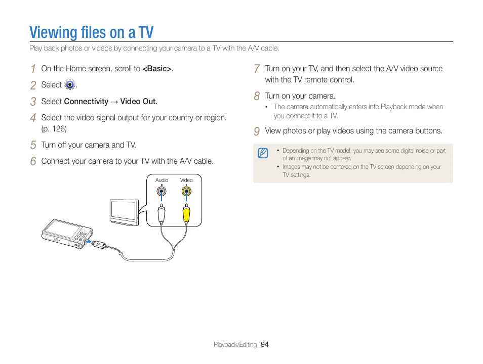 Viewing files on a tv | Samsung EC-ST200FBPBCA User Manual | Page 95 / 163