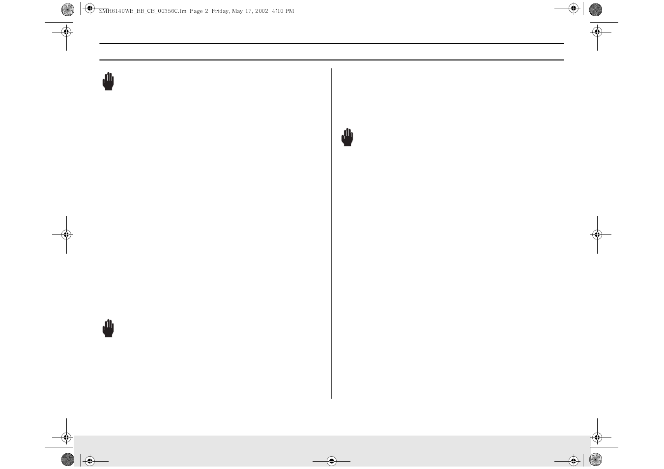 Hese, Nstructions, Warning | Recautions to, Void, Ossible, Xposure to, Xcessive, Icrowave, Nergy | Samsung SMH6140WB-XAA User Manual | Page 2 / 32