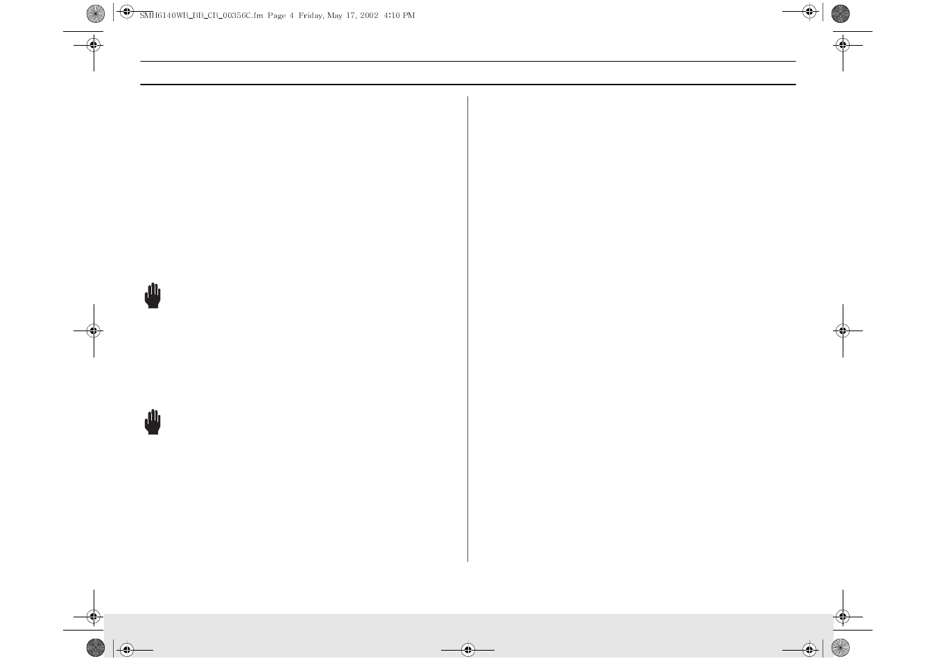 Hese, Nstructions, Warning | The vent fan | Samsung SMH6140WB-XAA User Manual | Page 4 / 32