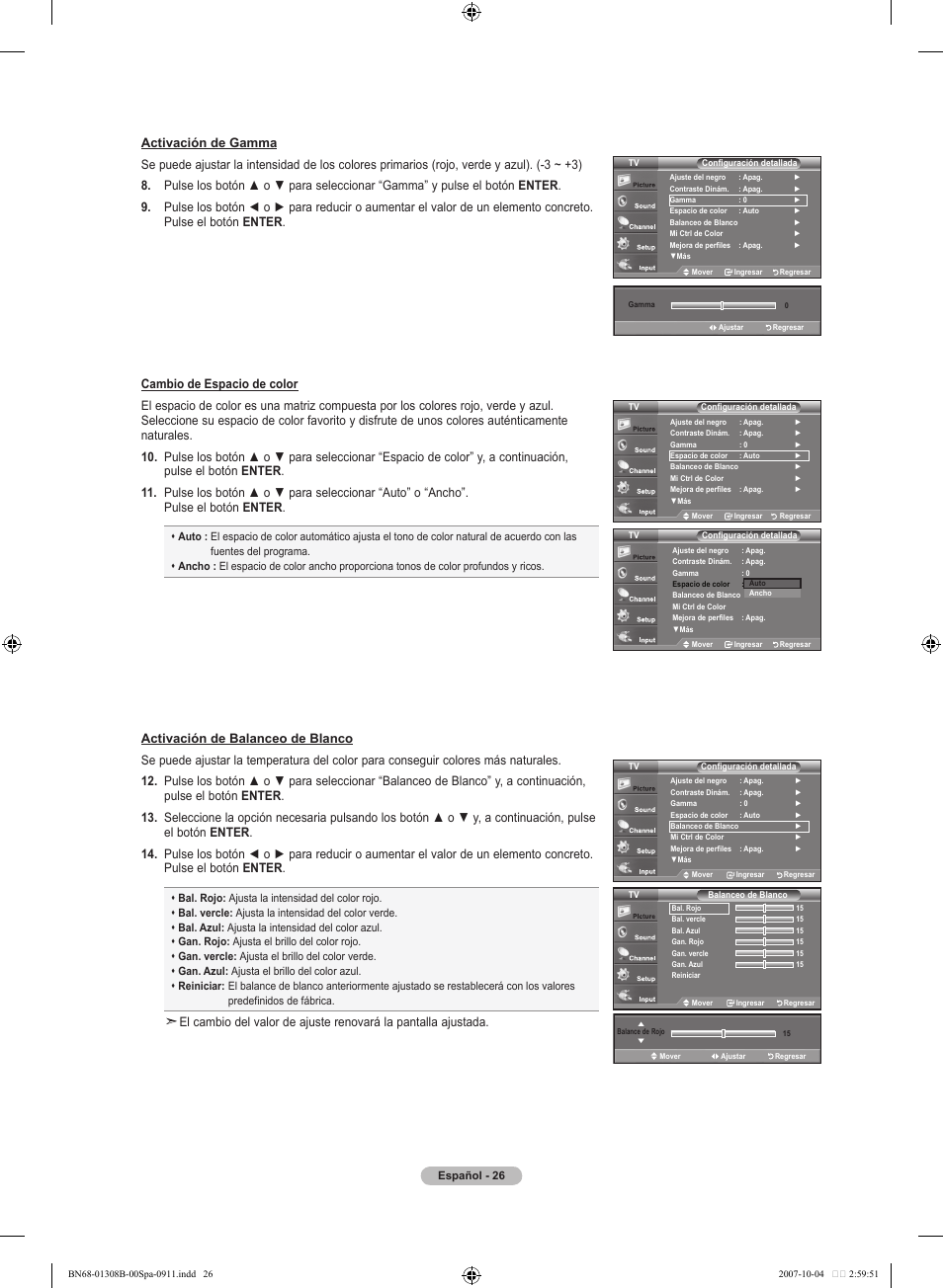 Samsung LNT7081FX-XAA User Manual | Page 204 / 266