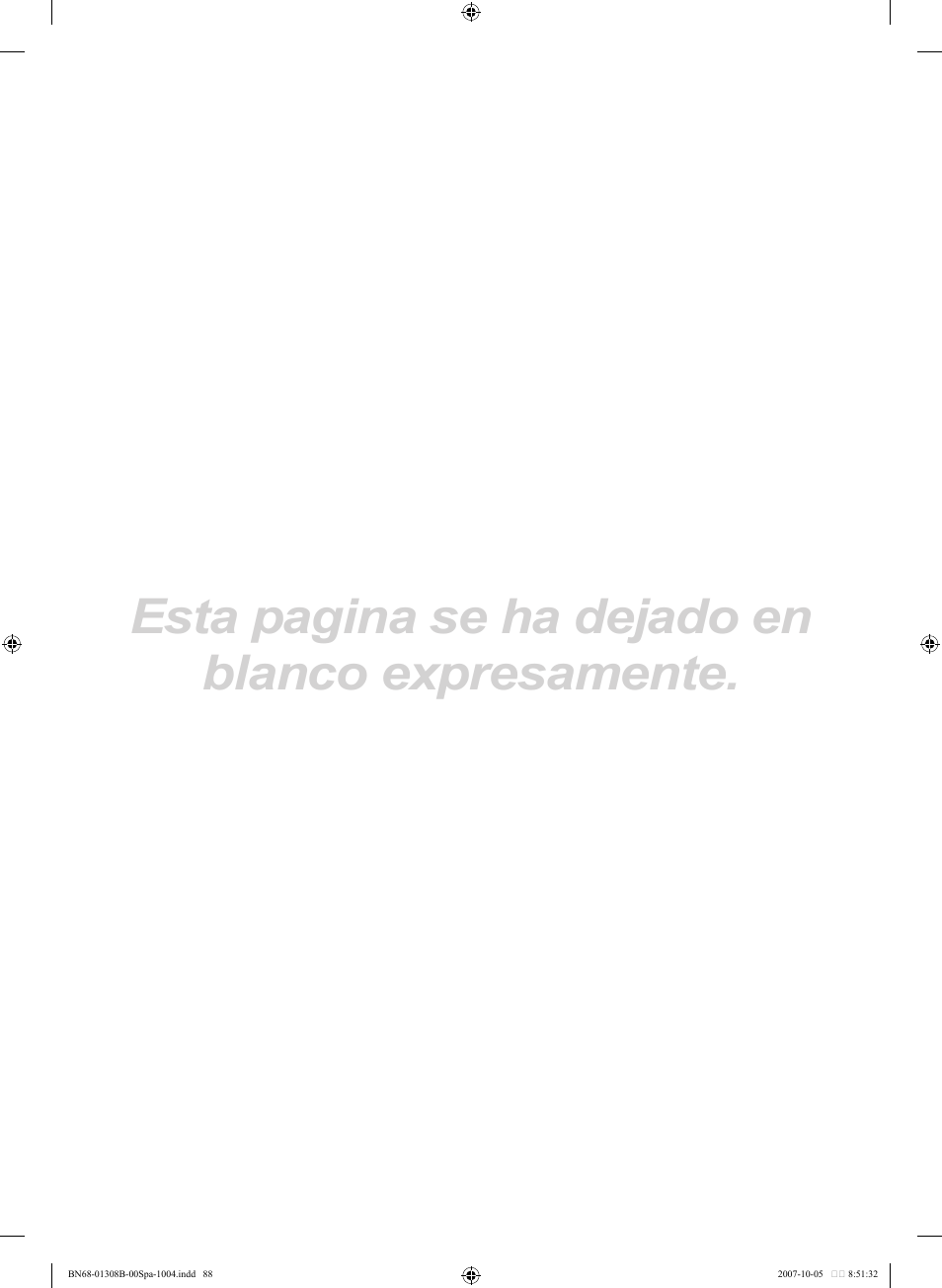 Esta pagina se ha dejado en blanco expresamente | Samsung LNT7081FX-XAA User Manual | Page 266 / 266