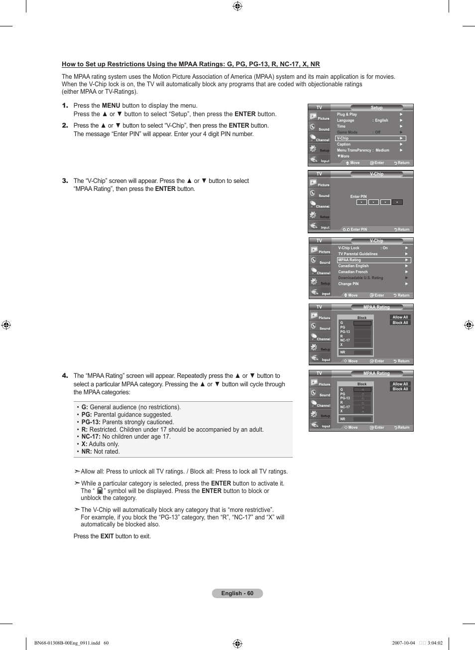 Samsung LNT7081FX-XAA User Manual | Page 62 / 266