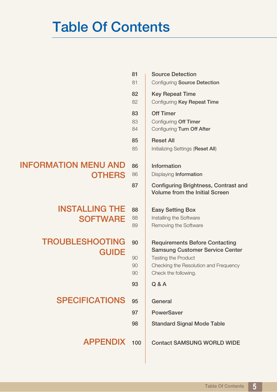 Samsung LS27D85KTSR-ZA User Manual | Page 5 / 111