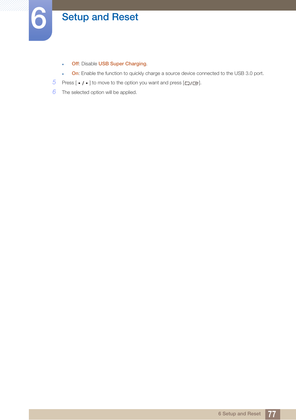 Setup and reset | Samsung LS27D85KTSR-ZA User Manual | Page 77 / 111