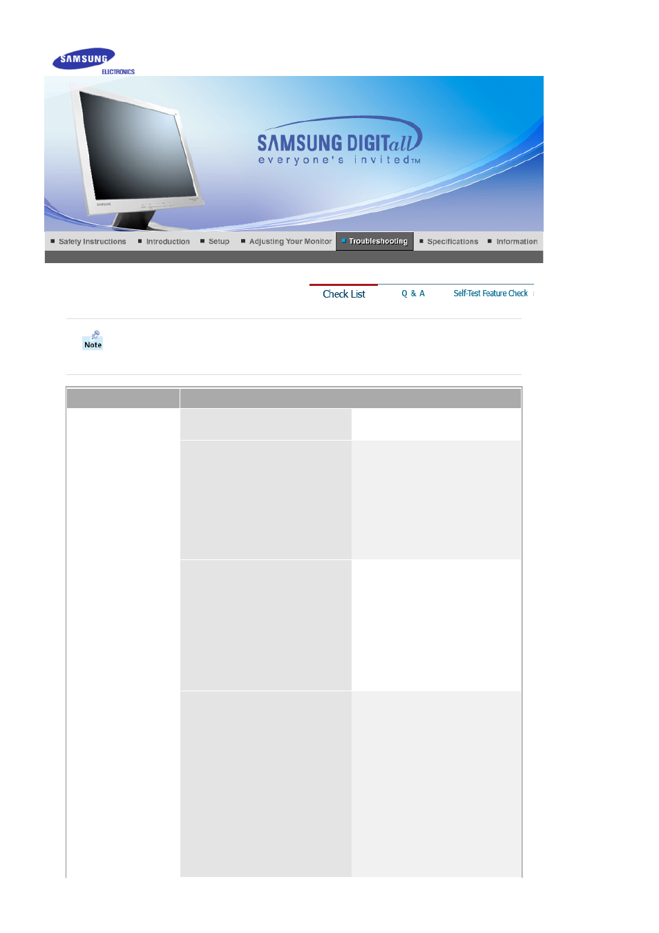 Troubleshooting, Checklist | Samsung MJ17BSASV-XBG User Manual | Page 44 / 81