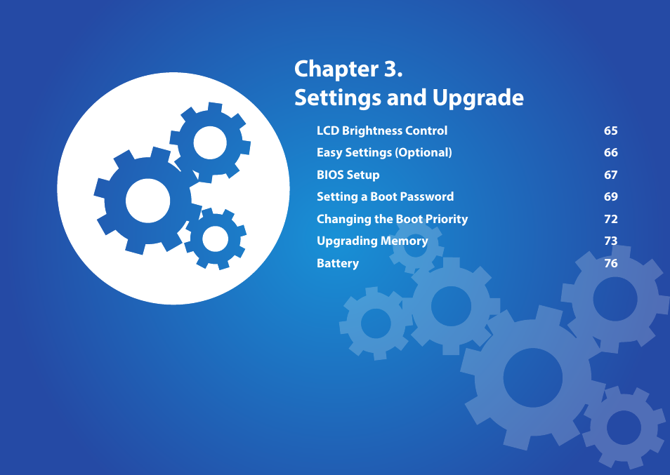 Chapter 3. settings and upgrade | Samsung NP470R5E-K02UB User Manual | Page 65 / 120