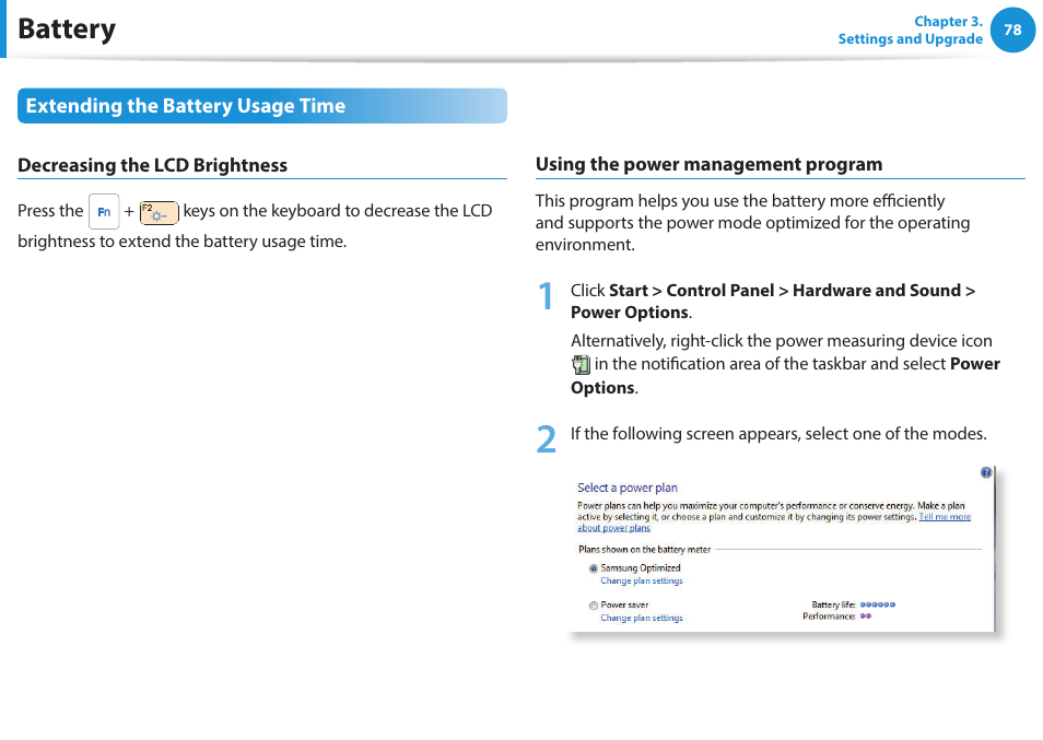 Battery | Samsung NP470R5E-K02UB User Manual | Page 79 / 120