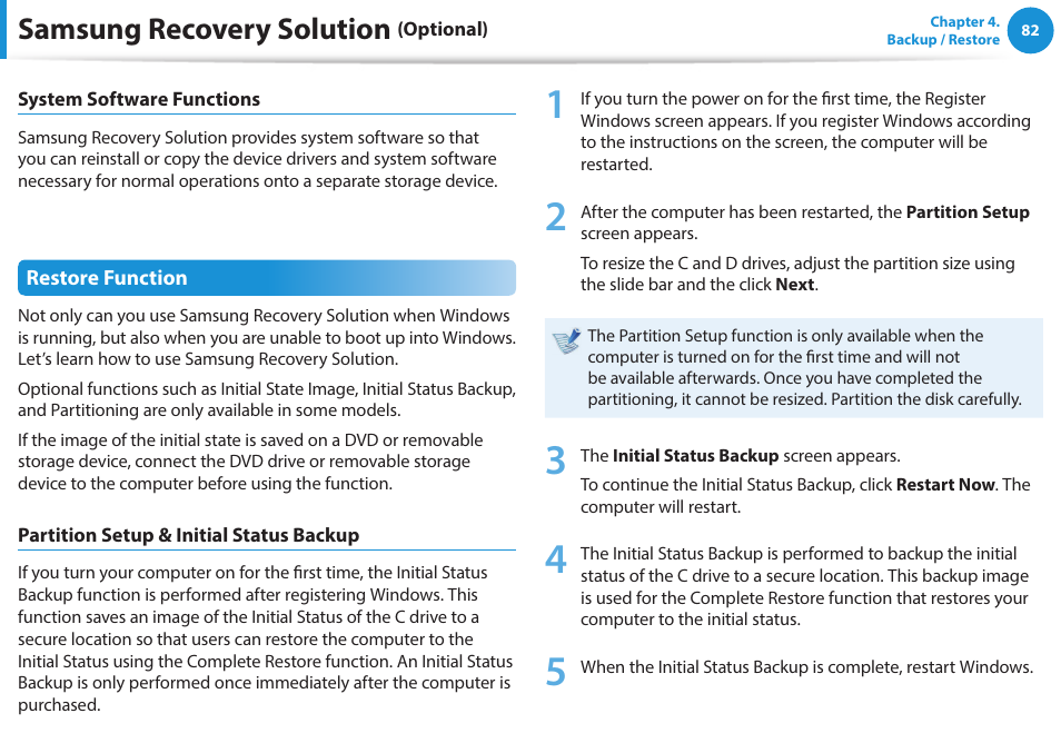 Samsung recovery solution | Samsung NP470R5E-K02UB User Manual | Page 83 / 120