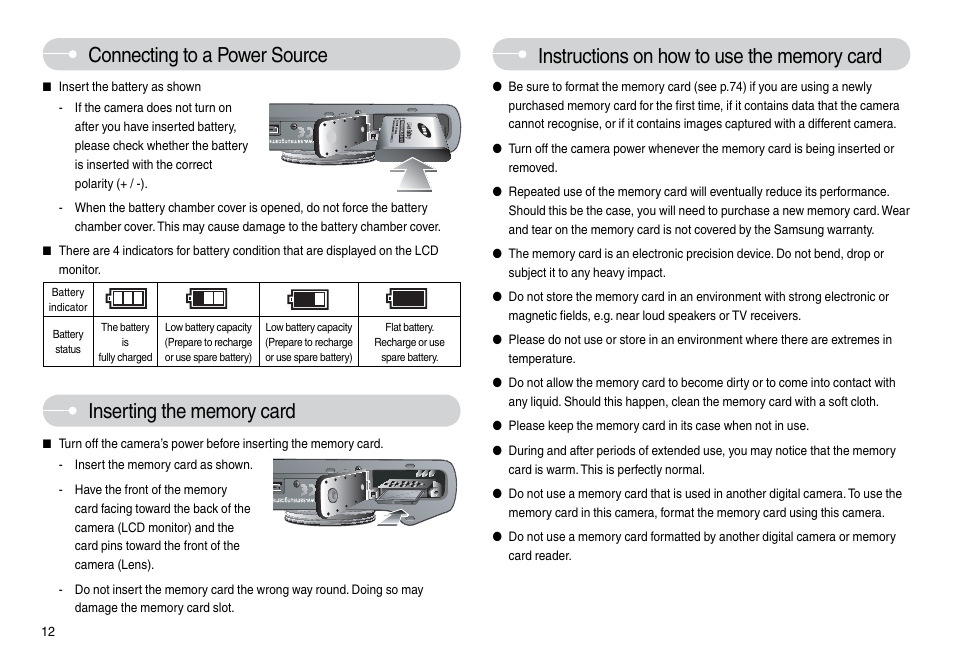 Connecting to a power source | Samsung L74 User Manual | Page 13 / 98