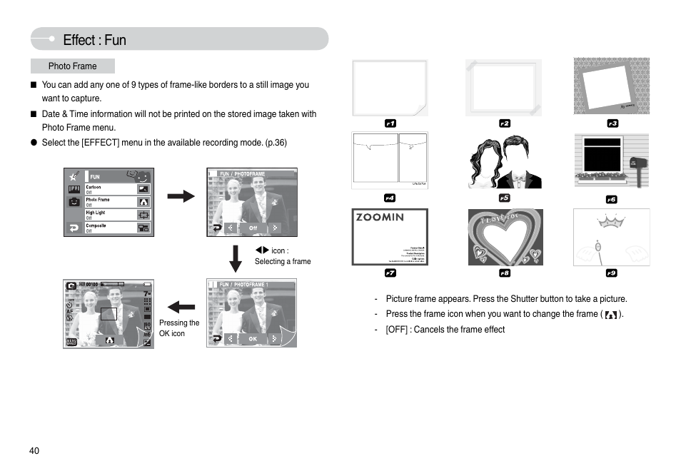 Effect : fun | Samsung L74 User Manual | Page 41 / 98