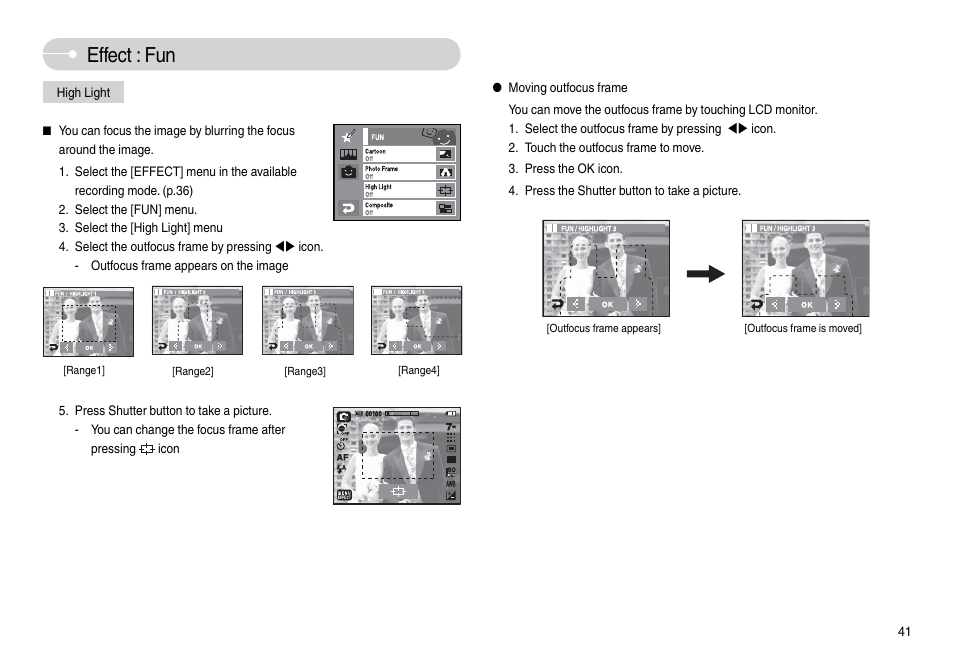 Effect : fun | Samsung L74 User Manual | Page 42 / 98